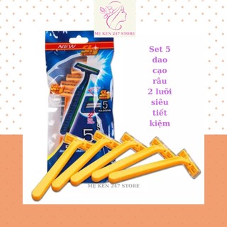 Dao cạo râu😍free ship😍 set 5 dao cạo râu siêu tiết kiệm