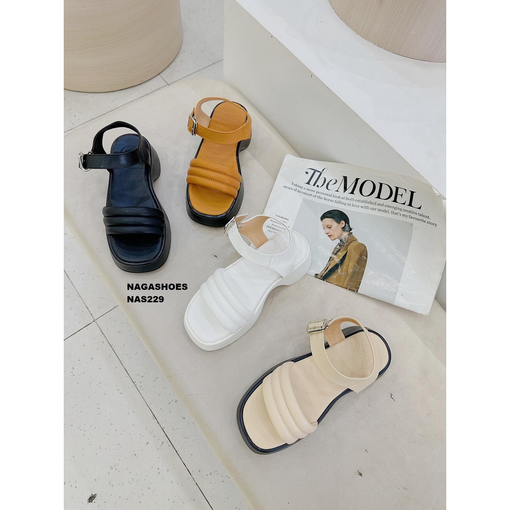 SANDAL NAGASHOES QUAI NGANG ĐẾ THÔ 4P NAS229