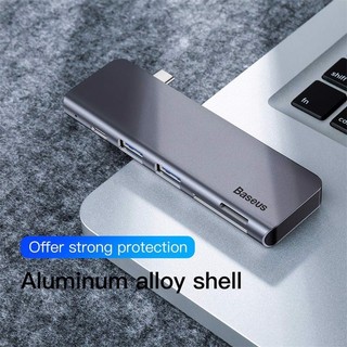 Bộ Hub chuyển đổi 5 trong 1 Baseus Harmonica Type C to USB 3.0, TF/SD Card Reader, Type C PD Adapter