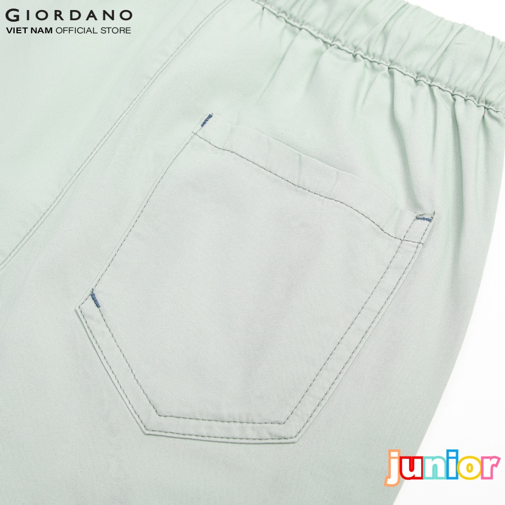 Quần Shorts Kaki Lưng Thun Dây Rút Trẻ Em Giordano 03103251