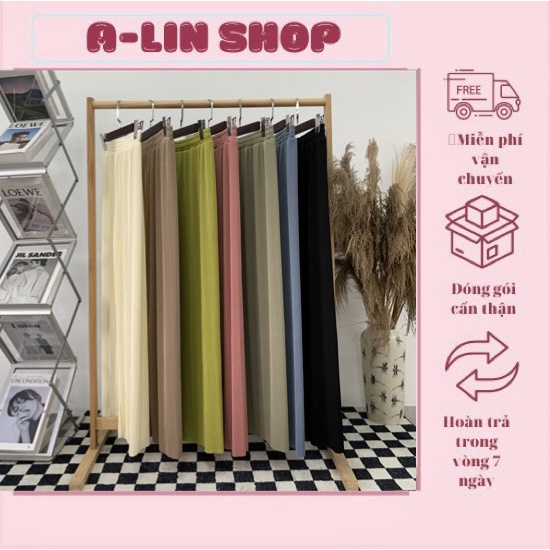 Quần ống rộng mềm mịn, quần ống suông mượt vải nhẹ co giãn 4 chiều mặc mát mẻ thoải mái