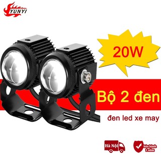 Đèn trợ sáng mini xe máy chính hãng - đèn led xe máy 20w,ánh sáng trắng vàng,chống nước