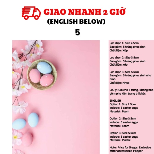 Trứng phục sinh Easter Eggs nhiều mẫu lps23