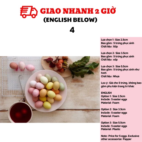 Trứng phục sinh Easter Eggs nhiều mẫu lps23