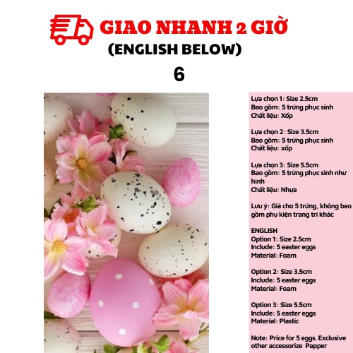 Trứng phục sinh Easter Eggs nhiều mẫu lps23
