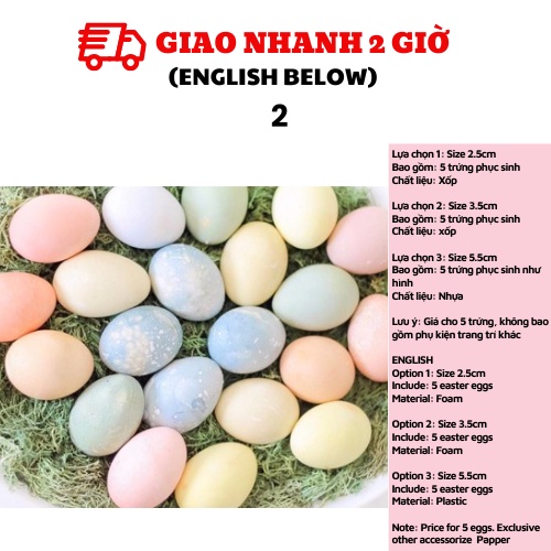 Trứng phục sinh Easter Eggs nhiều mẫu lps23
