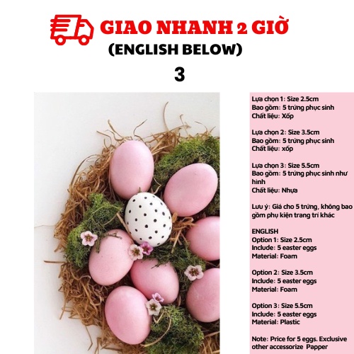 Trứng phục sinh Easter Eggs nhiều mẫu lps23