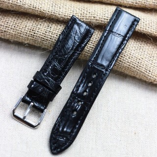 Dây đồng hồ da cá sấu thật (Kèm hộp + phụ kiện) AL101 (Size 20/Size 22) - 100% da thật, BH 3 năm