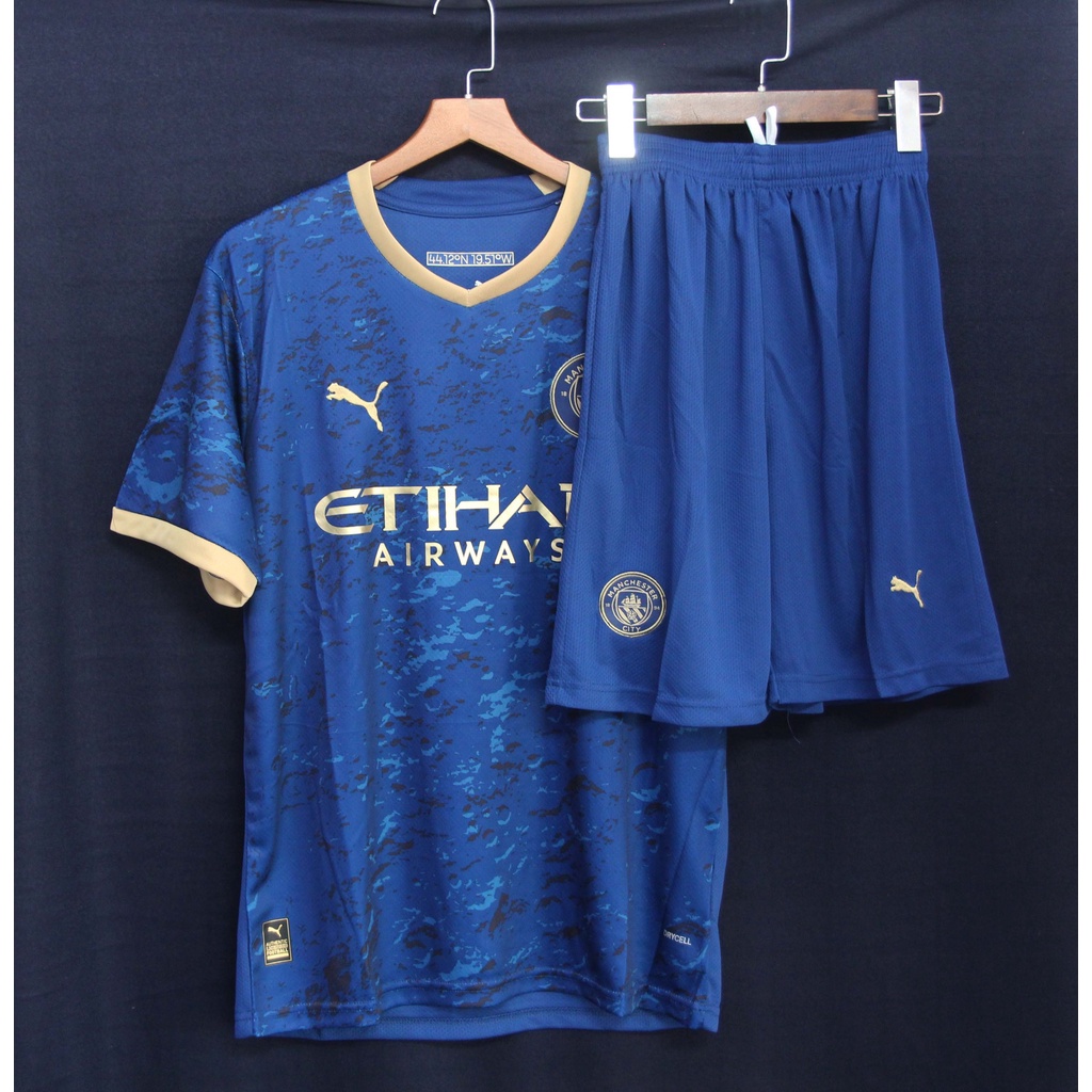 BỘ ÁO ĐẤU DT MAN CITY 2023/2024 MÀU XANH MỚI - HOẠ TIẾT LẠ MẮT
