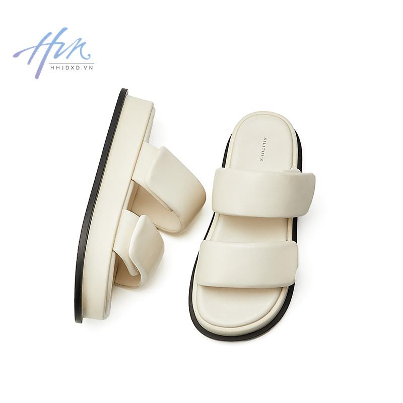 Dép Quai Ngang Đế Dày Tăng Chiều Cao Thời Trang Mùa Hè Phong Cách Mới Cho Nữ