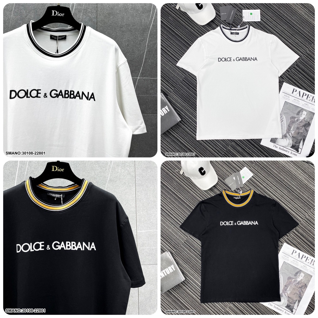 Áo Phông DG Nam In Chữ Ngực Cực Chât - Áo Thun DG Nam Họa Tiết Viền Cổ Cực Đẹp