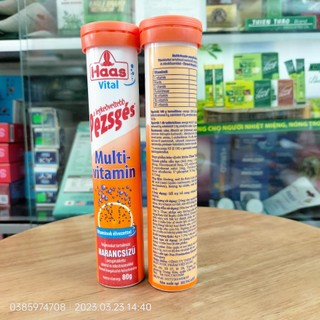 Viên Sủi Multi-Vitamin Haas Vital Hương Cam 20 Viên