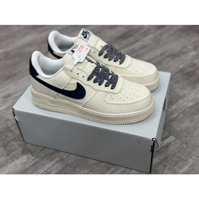 Full Box | AF1 Canvas Navy - Good Quality