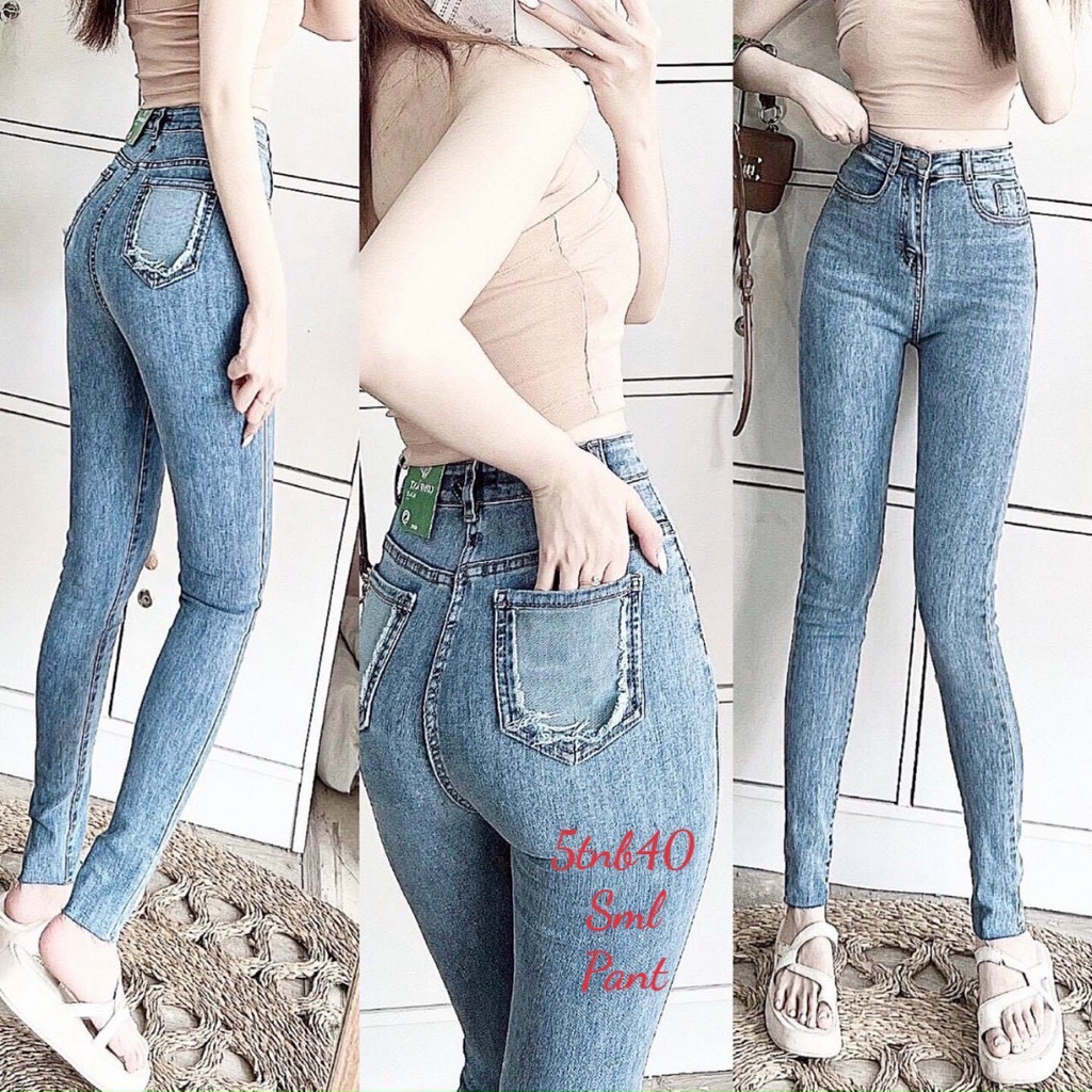 ** 8 MẪU Quần Jean Lưng Cao Hàn Quốc bao đẹp y hình thời trang nhất 2021, chất lượng ( được đổi trả )