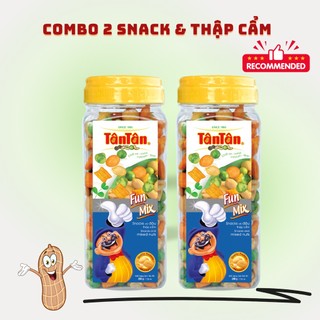 Combo 2 hũ snack và đậu thập cẩm tân tân -