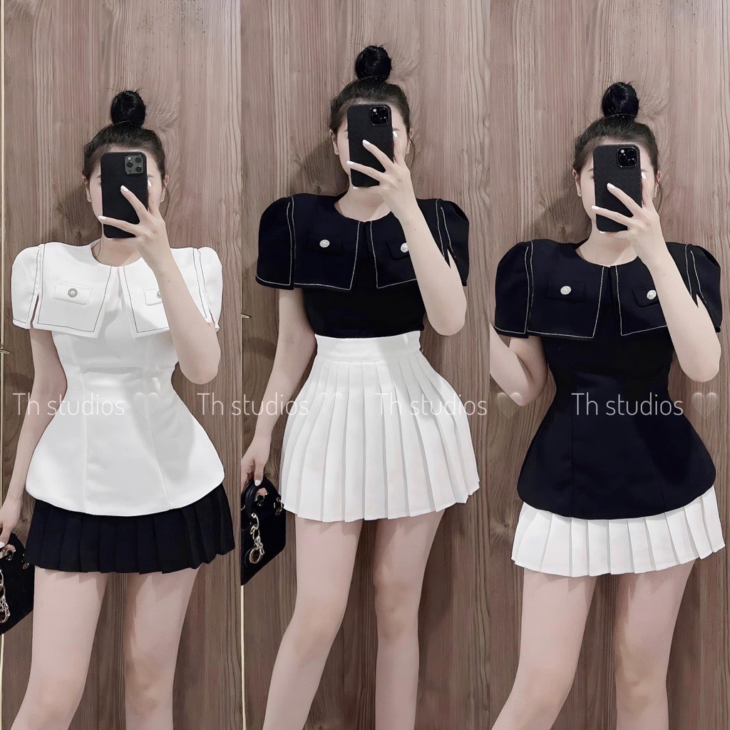 áo xinh cộc tay cổ bèo siêu hót