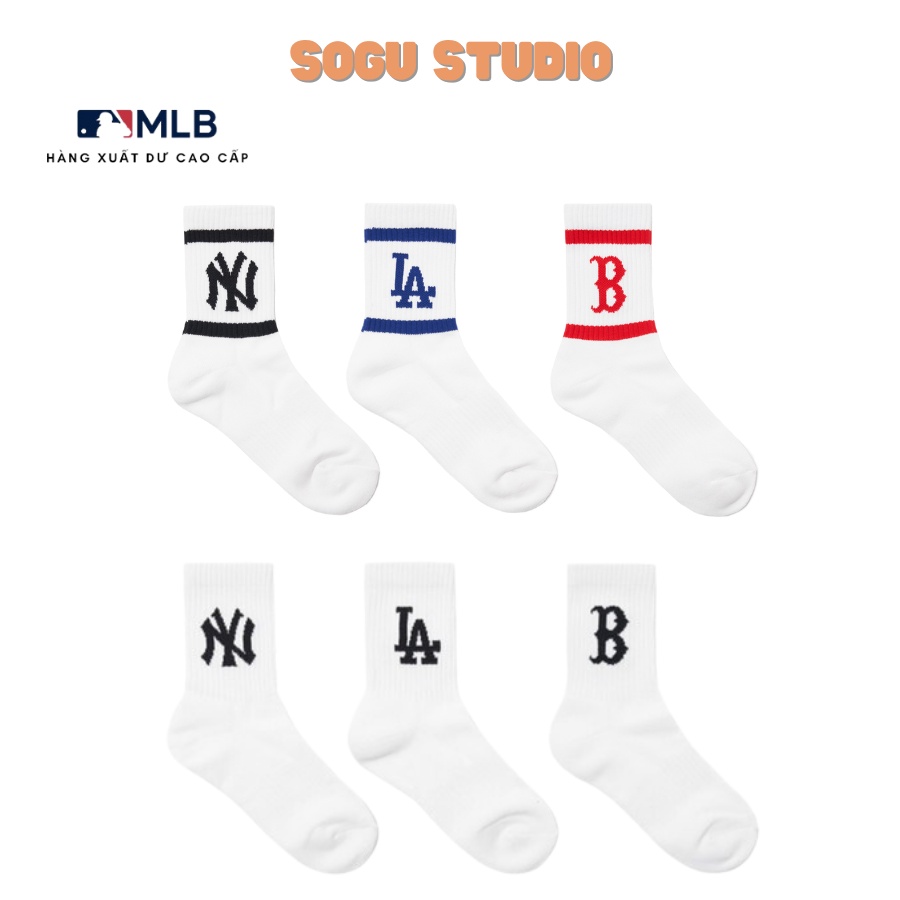 Tất MLB Cổ Cao, Vớ MLB Xuất Hàn Quốc Cotton Chống Hôi Chân Cao Cấp - SOGU