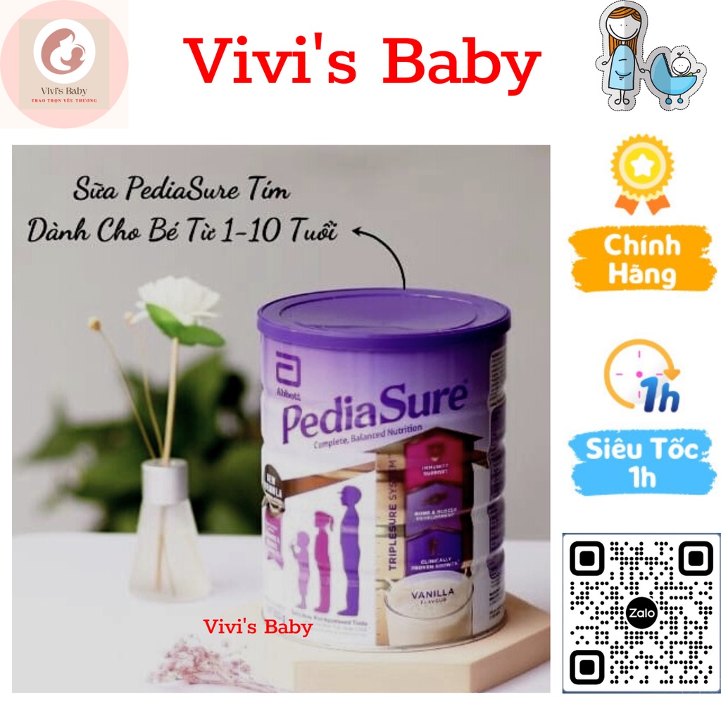 Sữa Pediasure Úc Hương Vanilla 850g giúp bé tăng chiều cao, tăng cân Date 2024 - 1 Đổi 1 Nếu Lỗi NSX