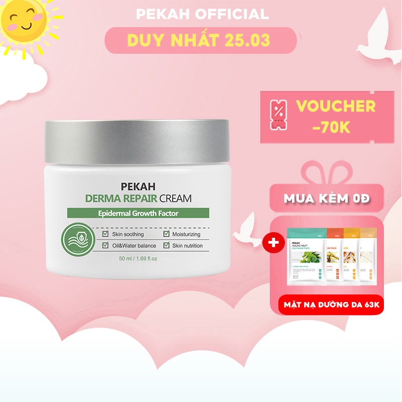 [Mã BMLT30 giảm đến 30K đơn 299K] Kem dưỡng PEKAH phục hồi tái tạo Derma Repair Cream 50ml Pekah Official Store