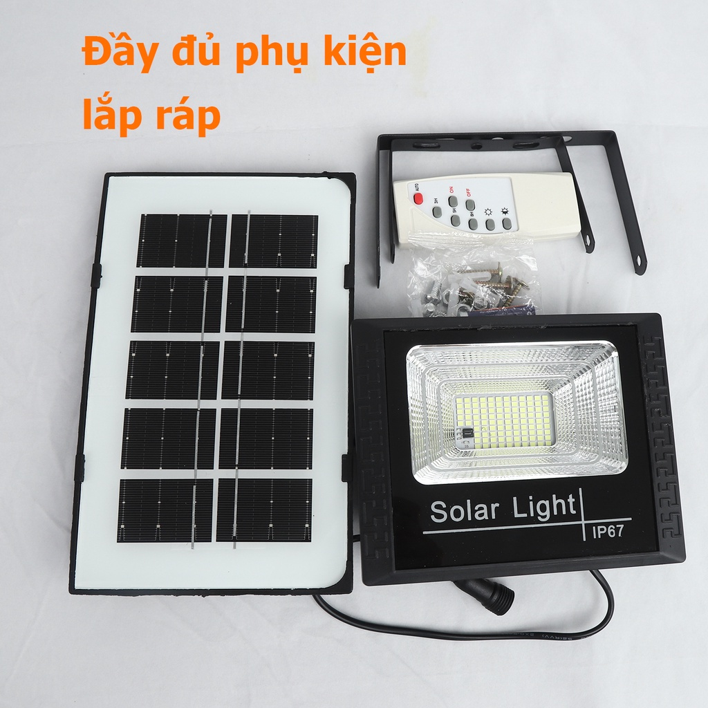 Đèn Led Năng Lượng Mặt Trời 300W có điều khiển Dây dài 5m
