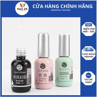 Base - Top - Cứng móng Hoa Hồng [liên kết - bóng nail]