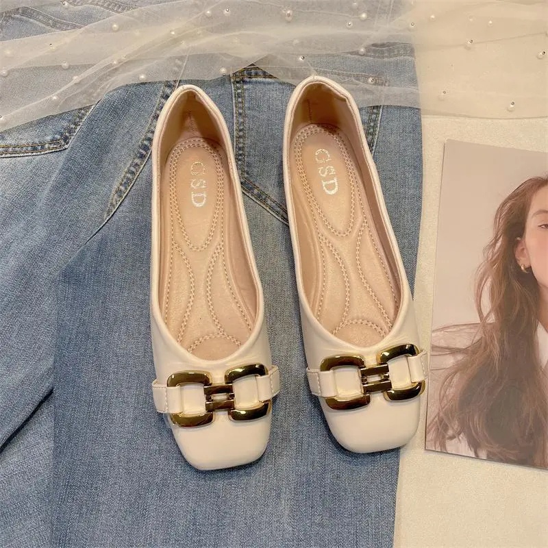 Giày Búp Bê Đế Mềm Mũi Vuông Thời Trang Mùa Xuân Hàn Quốc 2023 Dành Cho Nữ