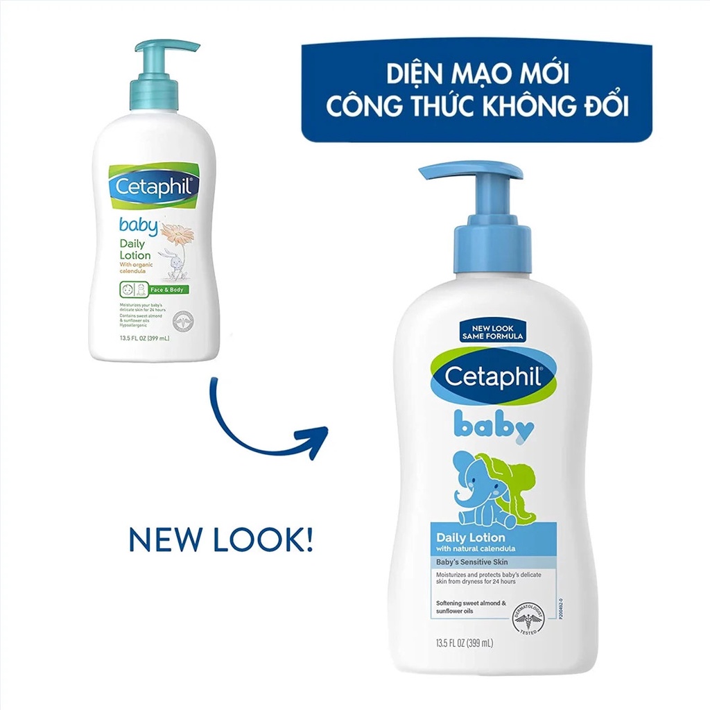 Sữa Dưỡng Ẩm Cetaphil Baby Daily Lotion Cho Da Em Bé 399ml/198ml | Minizon Kids