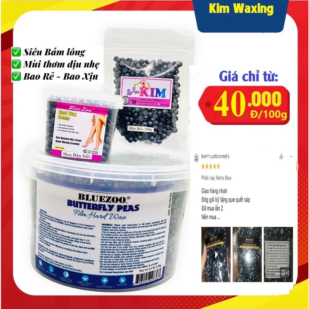 Sáp wax lông cao cấp siêu bám  Bluezoo Cao cấp