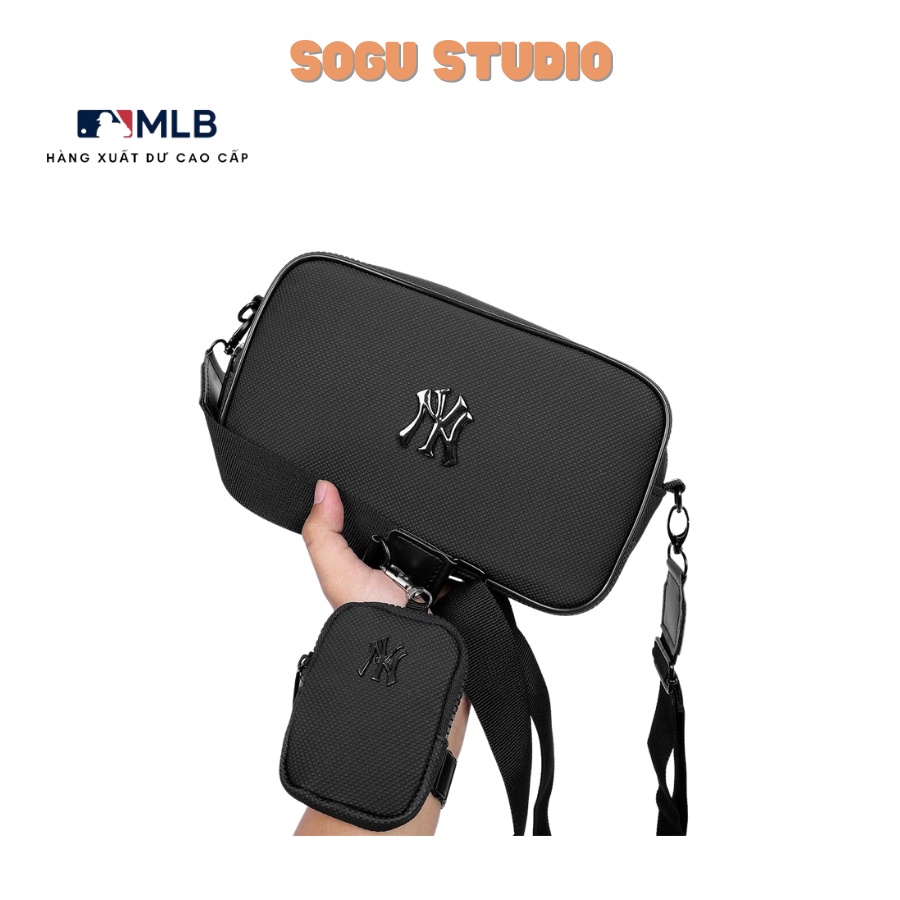 Túi Đeo Chéo MLB Mini Màu Đen Nhiều Ngăn Chống Nước Cao Cấp Tặng Kèm Túi Con - Sogu Studio