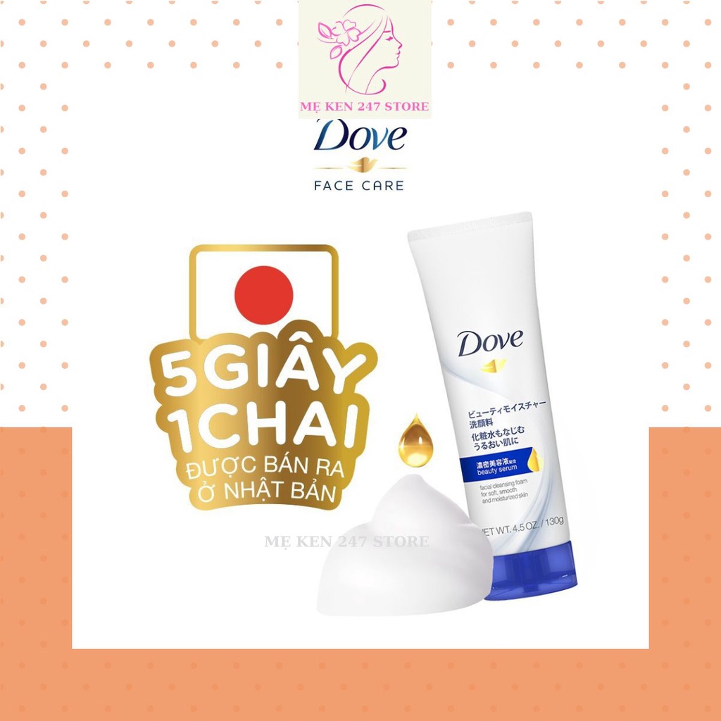 Sữa Rửa Mặt Dove Tinh Chất Serum Cấp Ẩm & Cho Da Mềm Mượt 30g Beauty Serum Facial Cleansing