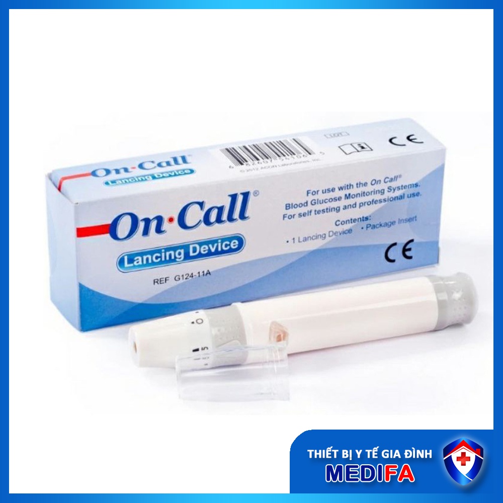 Bút chích máu Acon On Call Plus hỗ trợ lấy máu đo đường huyết tiểu đường, Bảo hành 1 năm chính hãng