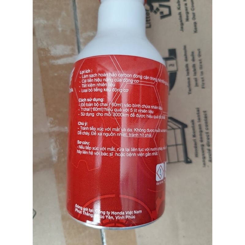 Chai súc động cơ, vệ sinh kim phun và buồng đốt xe máy chính hiệu Honda INJECTER-CLEANER 60ml
