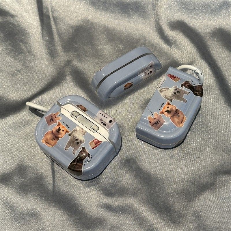 Vỏ Bảo Vệ Hộp Sạc Tai Nghe Bluetooth Không Dây Airpods Pro 1 / 2 Hình Chú Chó Dễ Thương