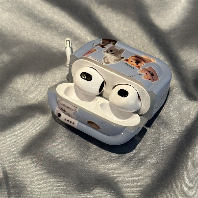 Vỏ Bảo Vệ Hộp Sạc Tai Nghe Bluetooth Không Dây Airpods Pro 1 / 2 Hình Chú Chó Dễ Thương
