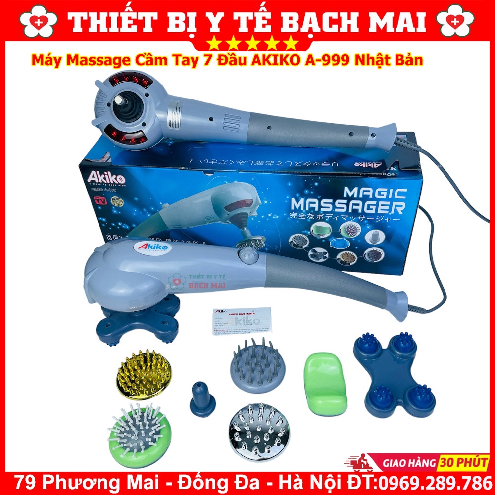 Máy Đấm Lưng Cầm Tay Massage Toàn Thân AKIKO A-999 - Thương Hiệu Nhật Bản - Có Hồng Ngoại - Siêu Mạnh