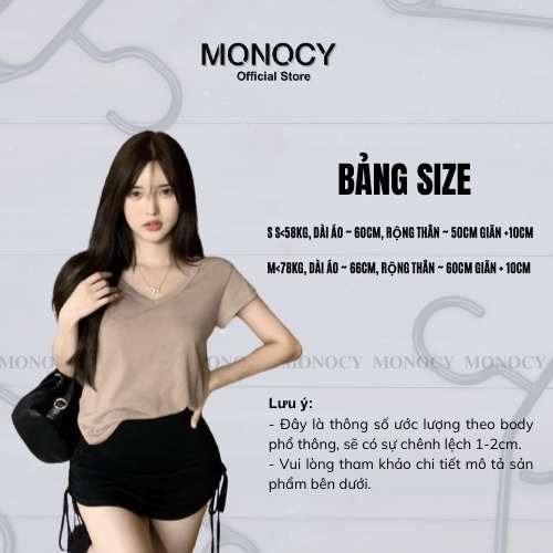 Áo Thun Ngắn Tay Cổ Tim Form Rộng BIGSIZE Vải Cotton Giãn Siêu Mềm Mát MNC14