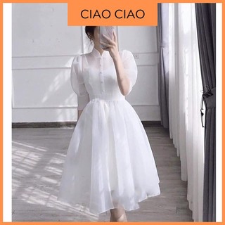 Đầm Nữ Đi Tiệc Công Chúa Cổ Trụ Tay Phồng Sang Chảnh CIAO CIAO VL009