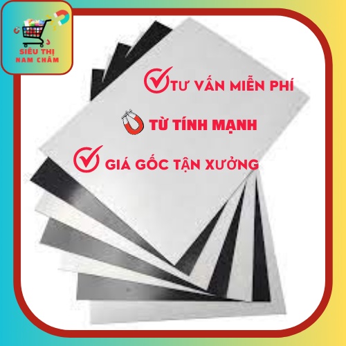 Nam châm lá A4 có keo dán tiện ích