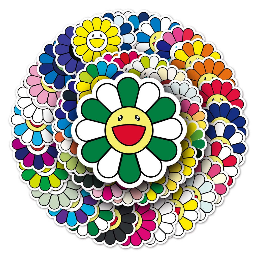 50 Miếng Dán Trang Trí Xe Hơi Hình Hoa Hướng Dương Chống Thấm Nước