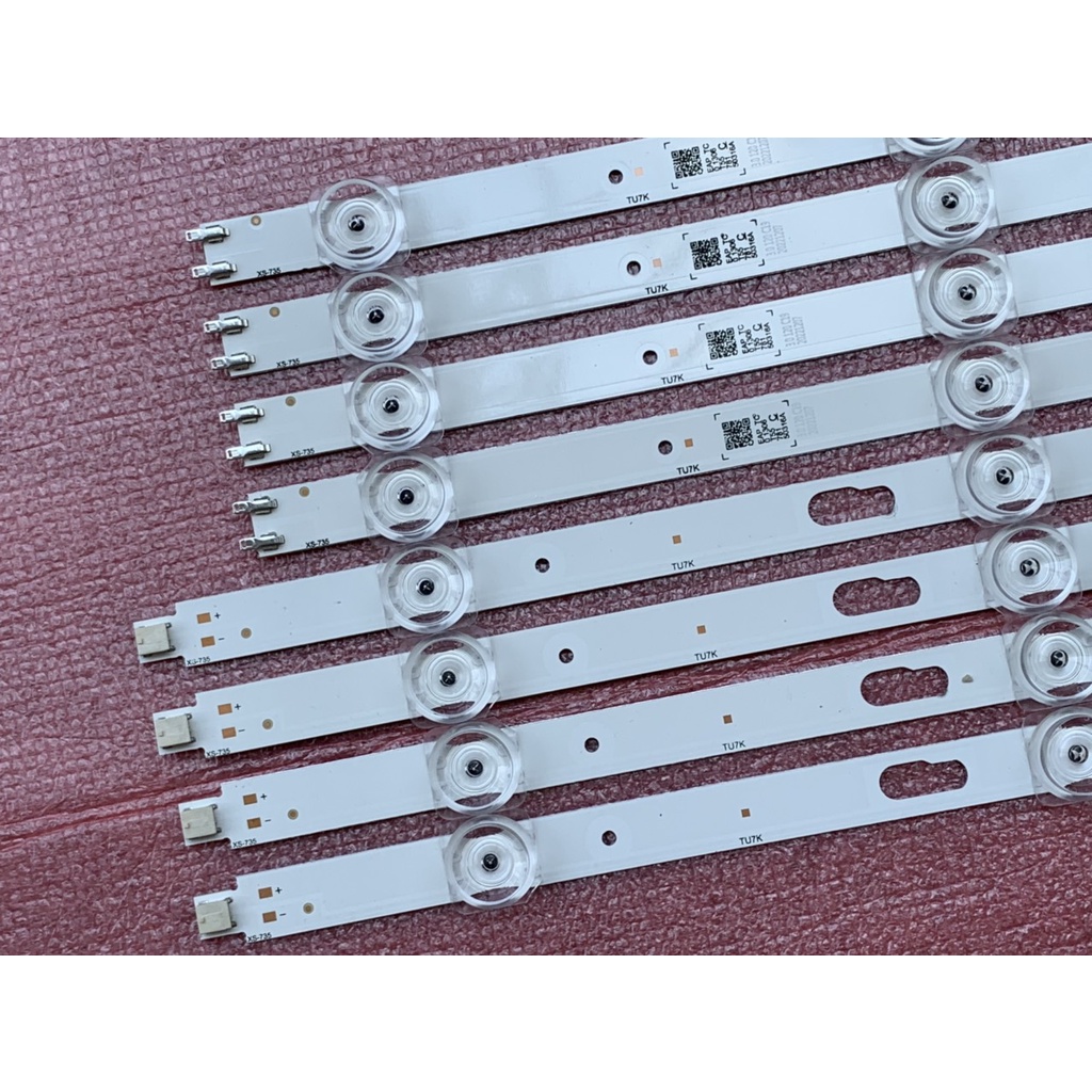 THANH LED TIVI SAMSUNG 55TU7000 55TU8000 55TU7020 55TU7025 55TU7092  HÀNG MỚI 100% BỘ 8 THANH MỖI THANH 5 BÓNG 3V