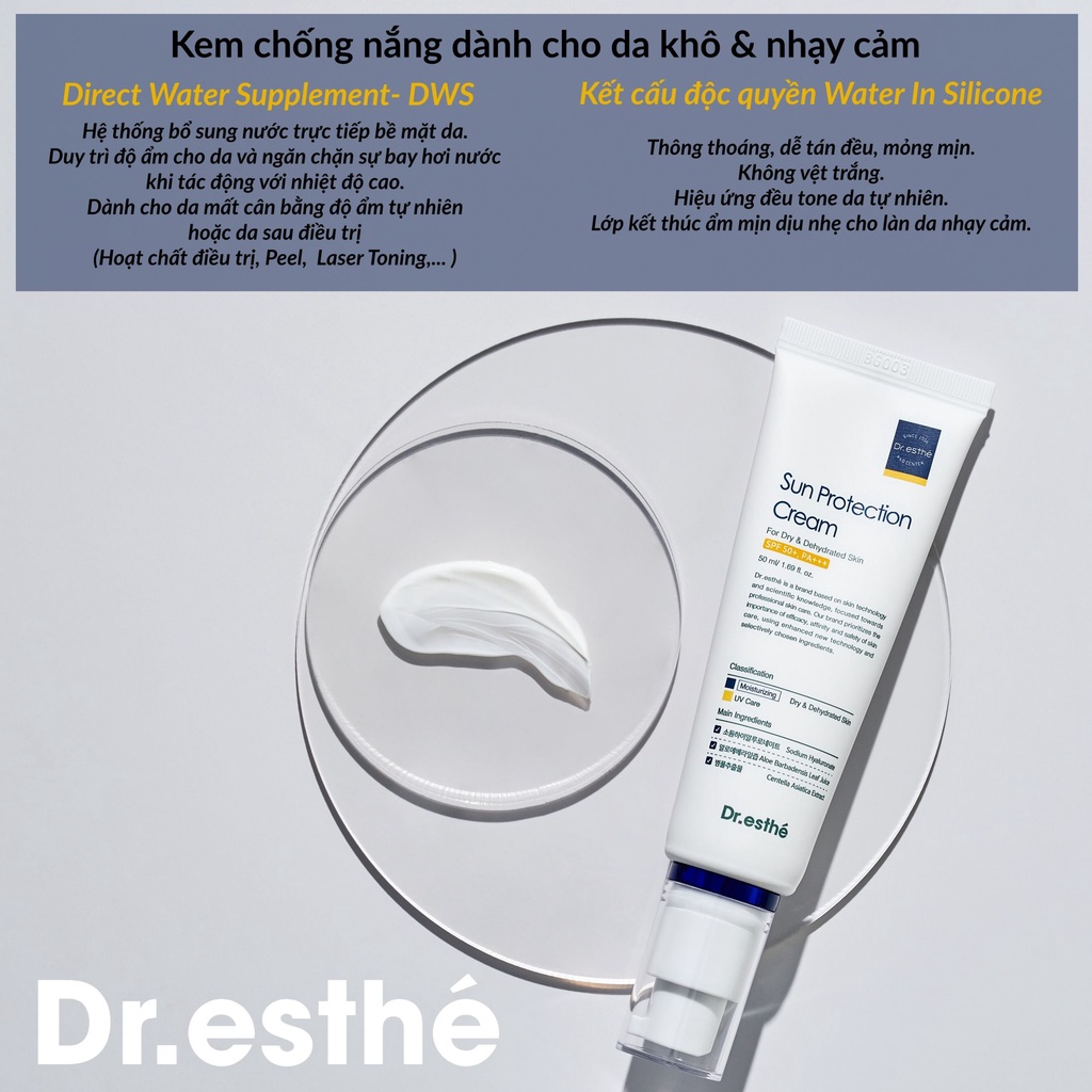 Kem Chống Nắng Dưỡng Ẩm Dr.Esthé Sun Protection Cream SPF 50+