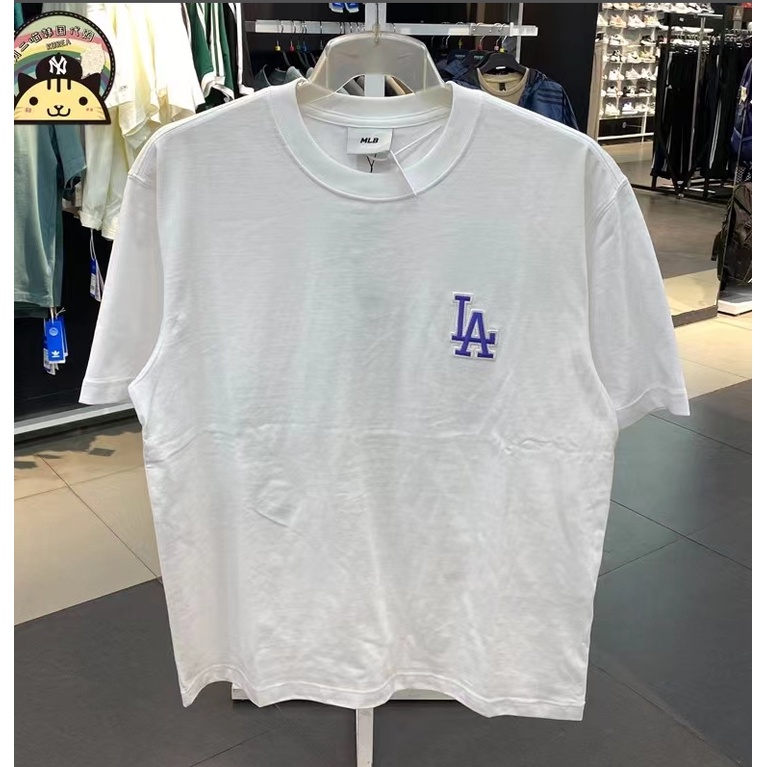 Áo Thun Thể Thao Tay Ngắn Cổ Tròn In Chữ MLB Cashew Và Hoa Đơn Giản Trẻ Trung