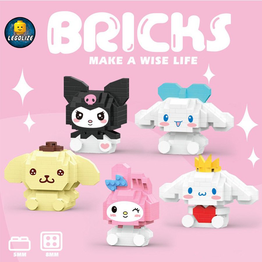 Bộ đồ chơi lắp ráp mô hình 3D thú cưng, hoạt hình cực đẹp dùng để trang trí phòng, làm quà tặng - Nhiều mẫu