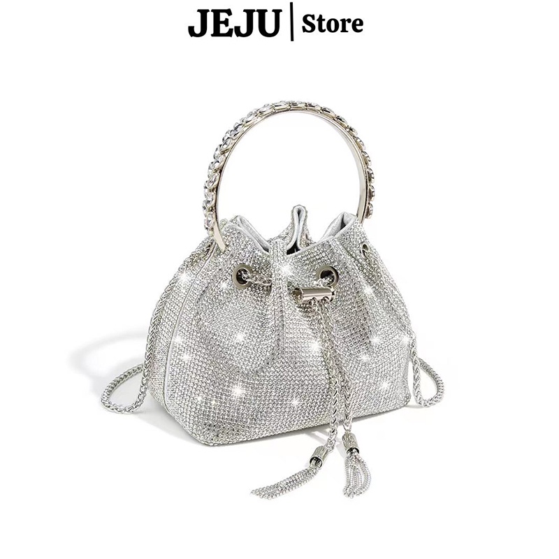 Túi xách nữ đá pha lê bling bling thời trang JEJU hàn quốc đi chơi dự tiệc cá tính