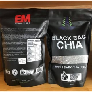 Hạt chia đen úc seeds black bag gói 500gram