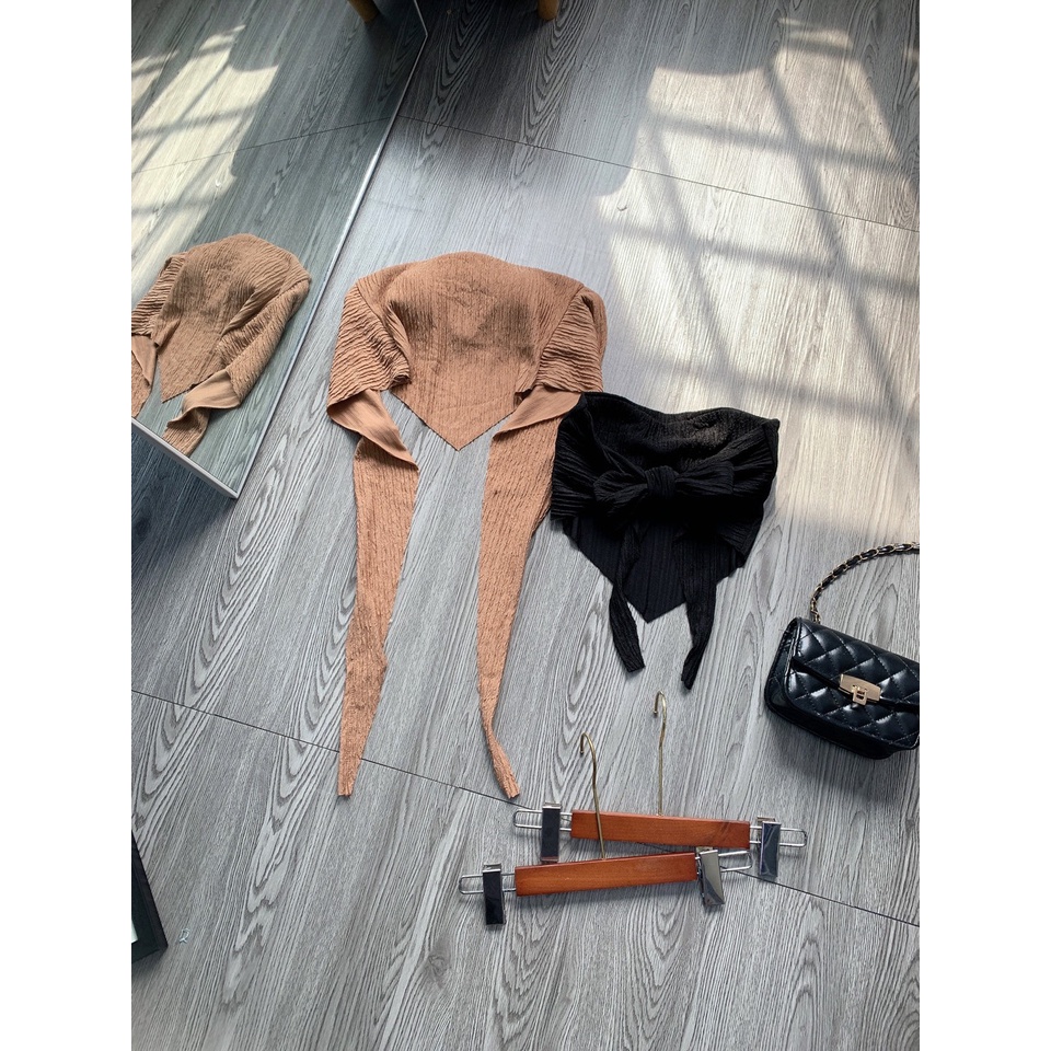 Áo ống nữ buộc nơ lưng, chất thun xốp có may kèm mút ngực hot sexy
