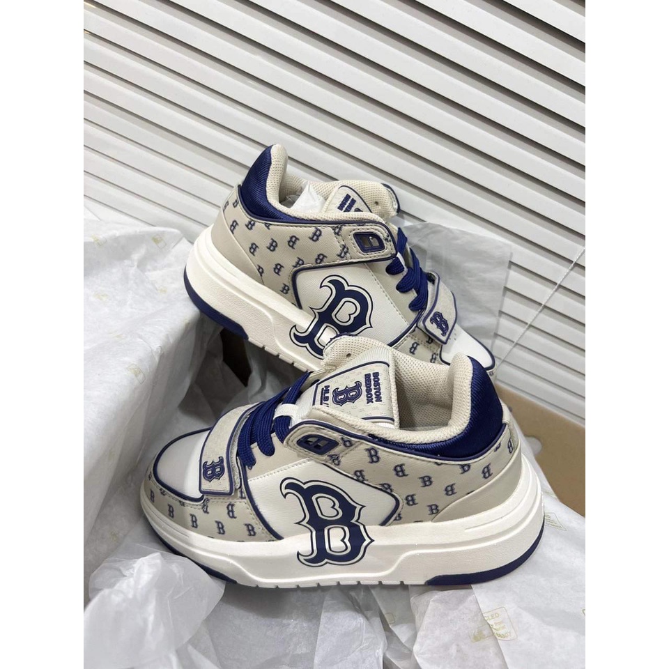 GIÀY MLB CHUNKY LINER MID CLASSIC MONOGRAM BOSTON REX SOX L.BEIGE