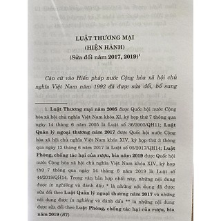 Sách- Luật Thương mại (Hiện hành) (Sửa đổi năm 2017, 2019)
