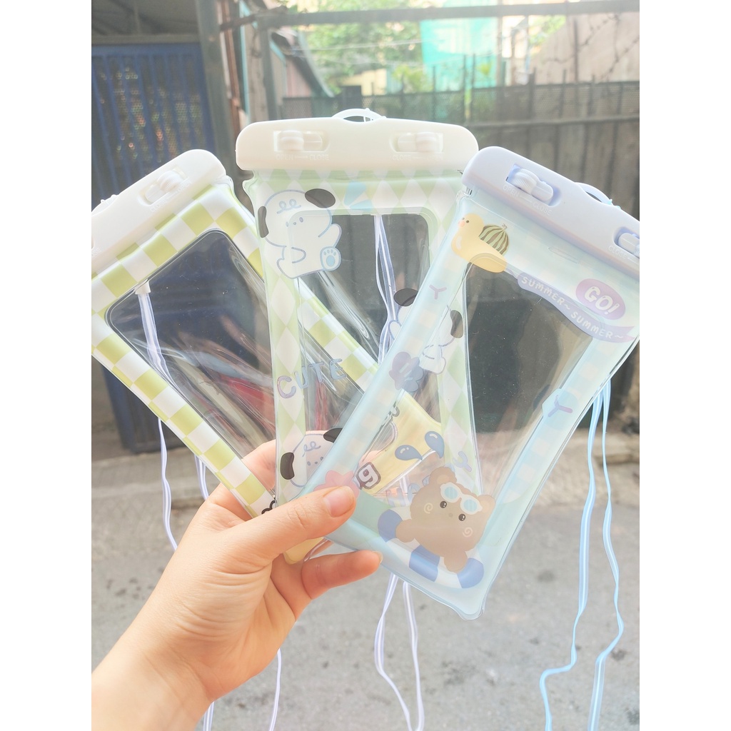 (hàng đẹp)túi bọc điện thoại chống nước viền phao nổi trên nước dùng khi đi du lịch hoặc khi trời mưa