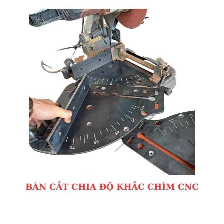 Bàn máy cắt chia độ khắc chìm CNC; Nặng 5kg- Dày 6ly; Trượt độ + trượt kẹp giữ nhẹ nhàng - Chính xác tuyệt đối